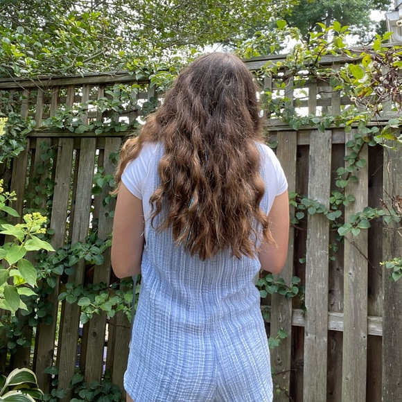 Blue Striped Romper - Picture 3 of 5